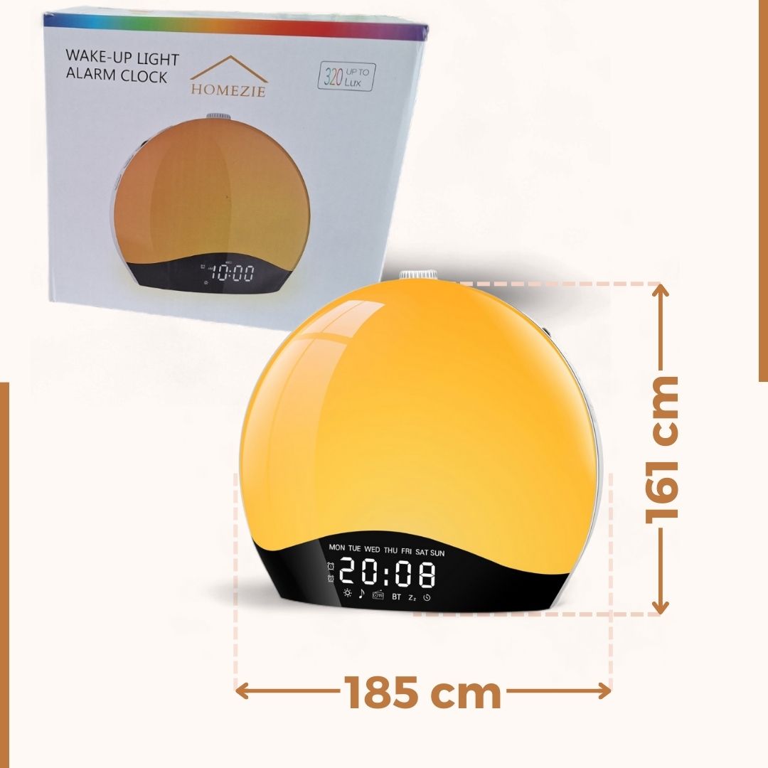 Homezie Wake up light | White noise machine | Slaaptrainer | Wekker