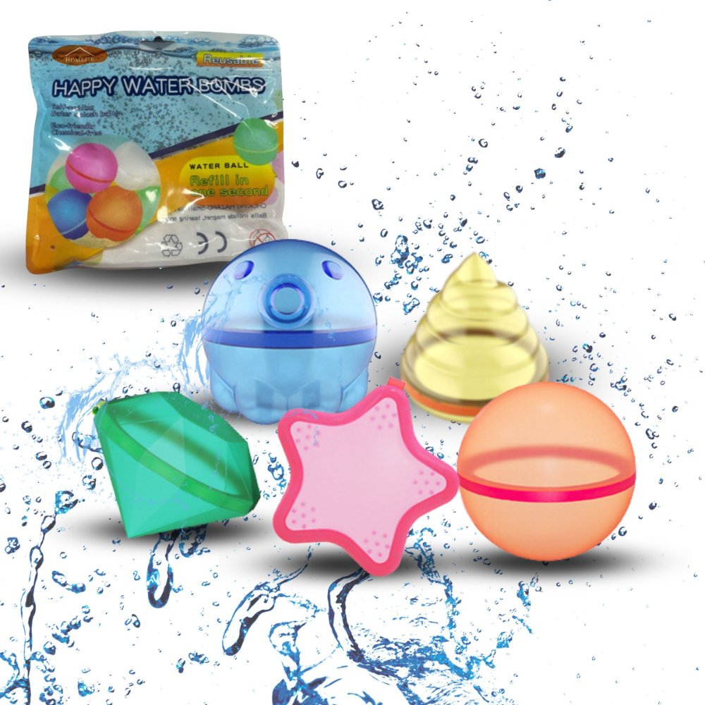 KidWorld® Herbruikbare Waterballonnen | EARLY SPRING SALE | 5 leuke figuurtjes | Zelfsluitend | Herbruikbaar