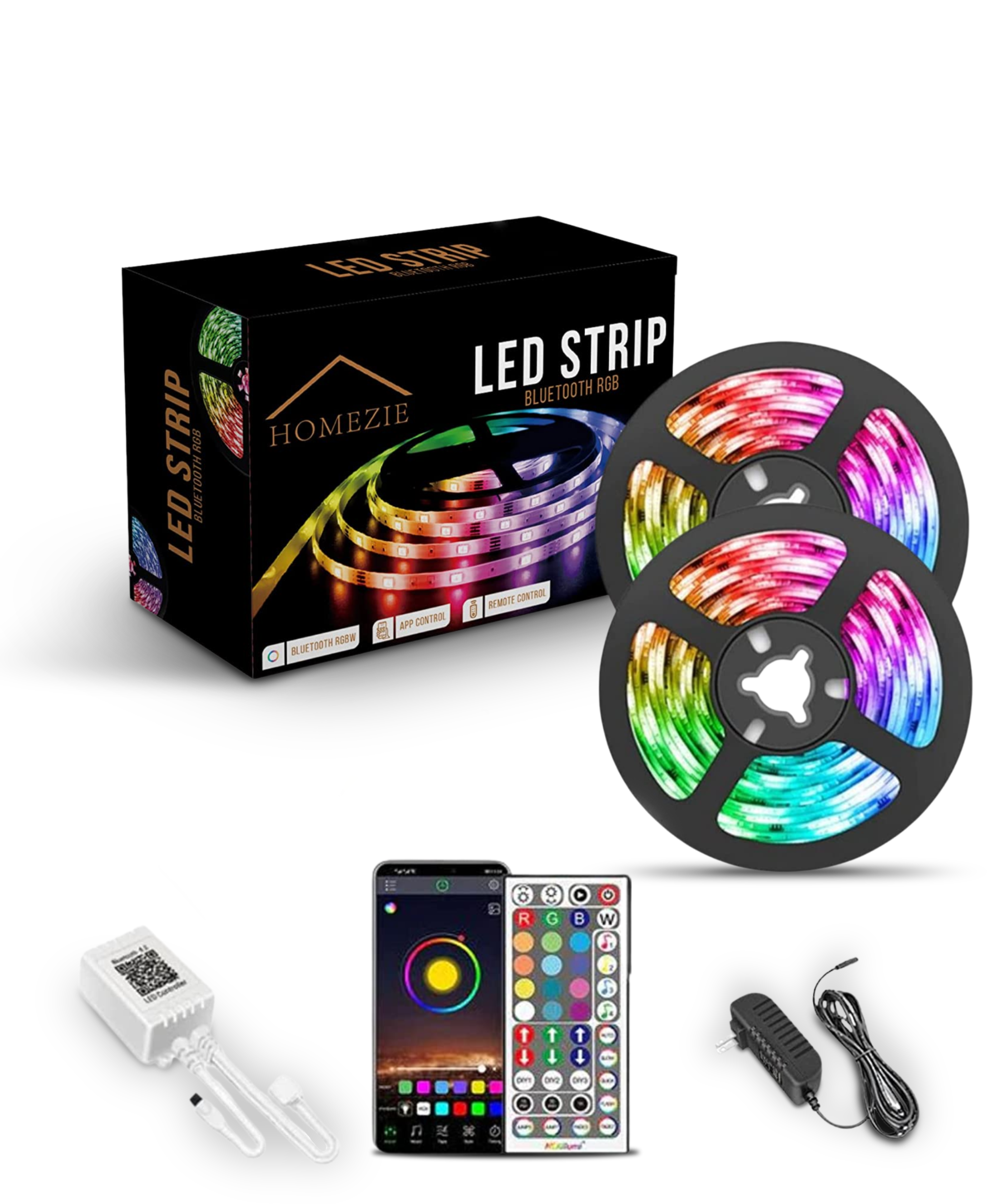 Homezie® Led strip | 40 meter | Met app en afstandsbediening | Led verlichting