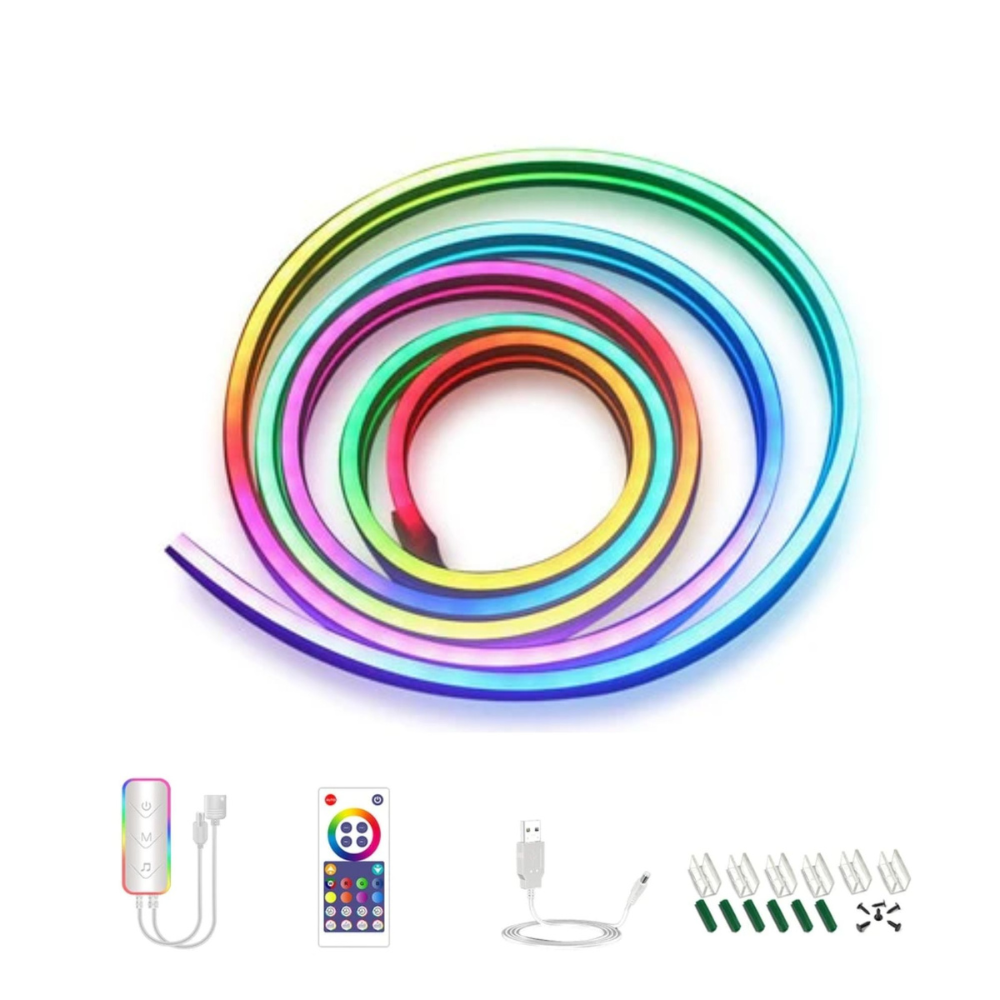 Homezie® LED Strip - Neon RGB - 3 Meter - IP67 Waterproof - Bluetooth