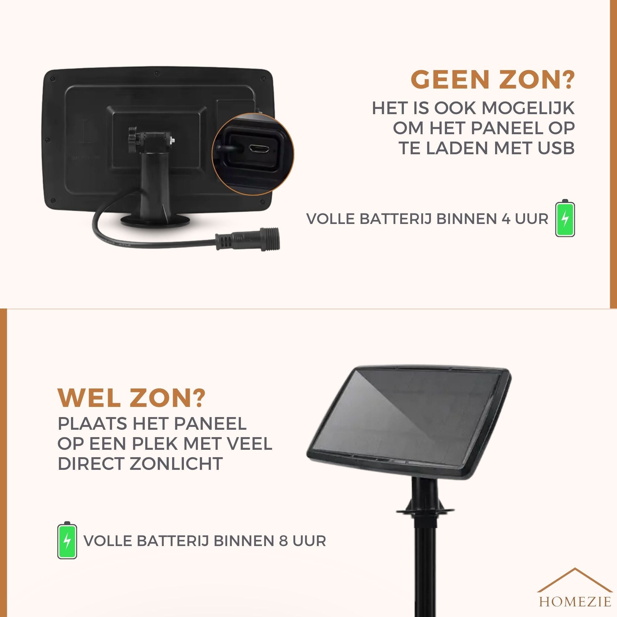 Homezie Lichtsnoer op zonne-energie | IP65 Waterdicht | Dimbaar met afstandsbediening | Warm witte LED-lampen | Solar tuinverlichting