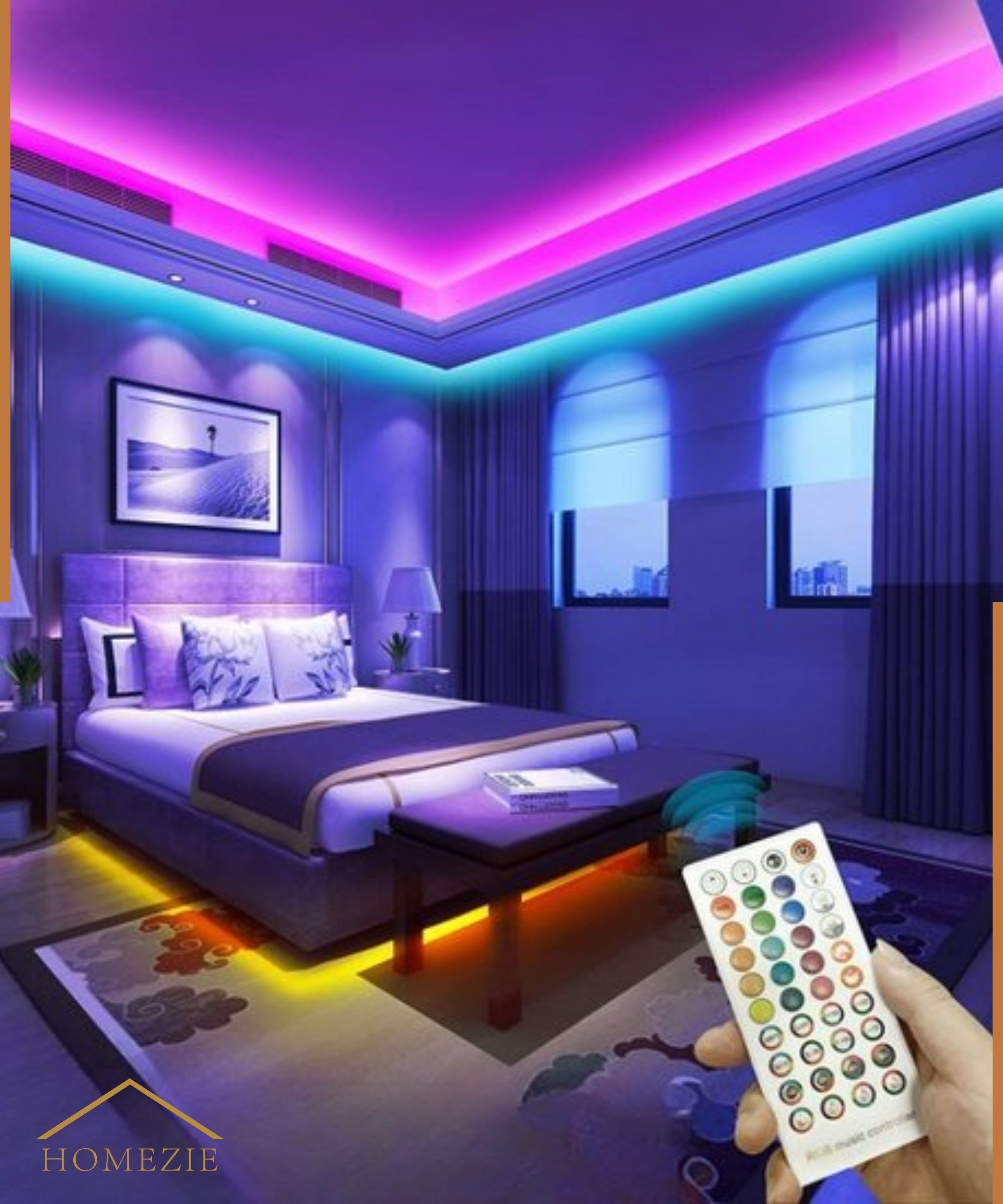 Homezie® Led strip | 40 meter | Met app en afstandsbediening | Led verlichting