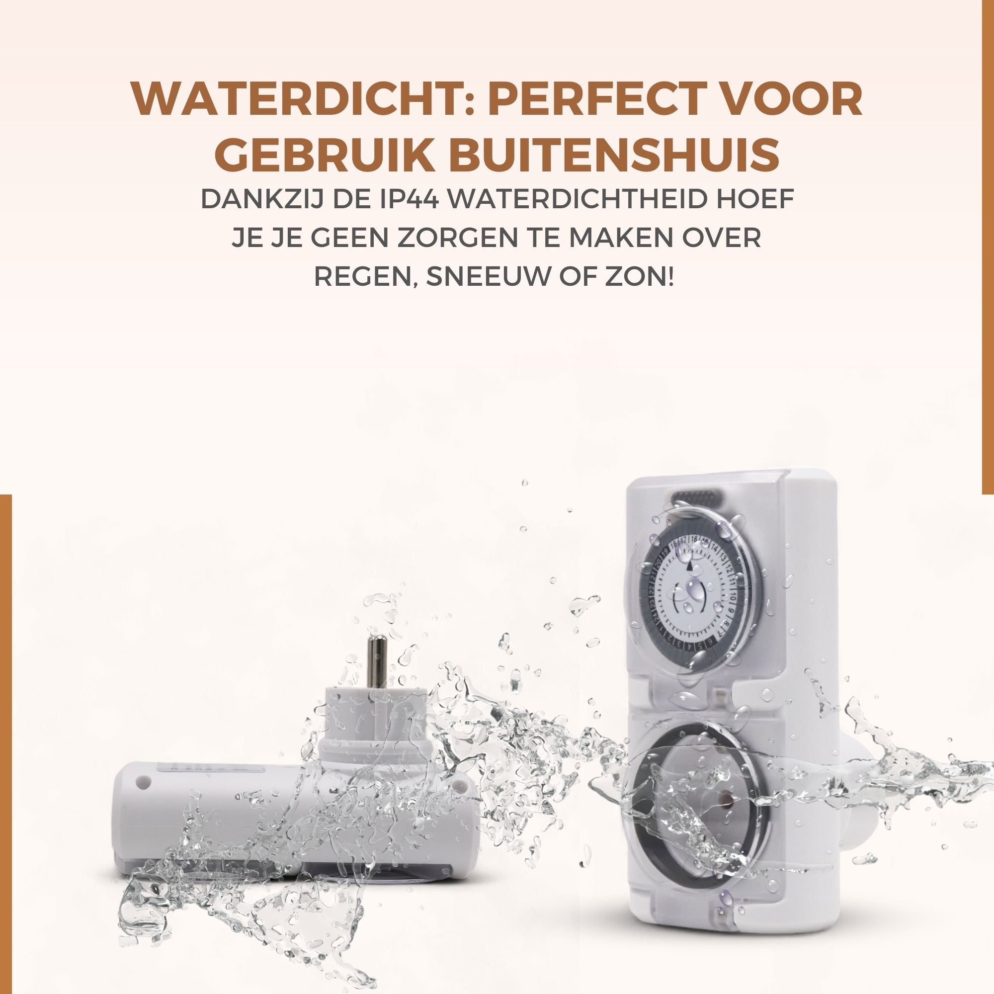 Homezie Tijdschakelaar | IP44 Waterdicht | Bespaar op je energierekening!