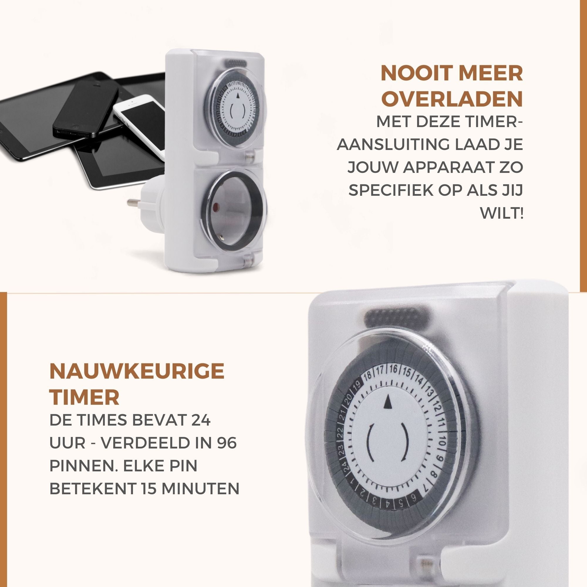 Homezie Tijdschakelaar | IP44 Waterdicht | Bespaar op je energierekening!