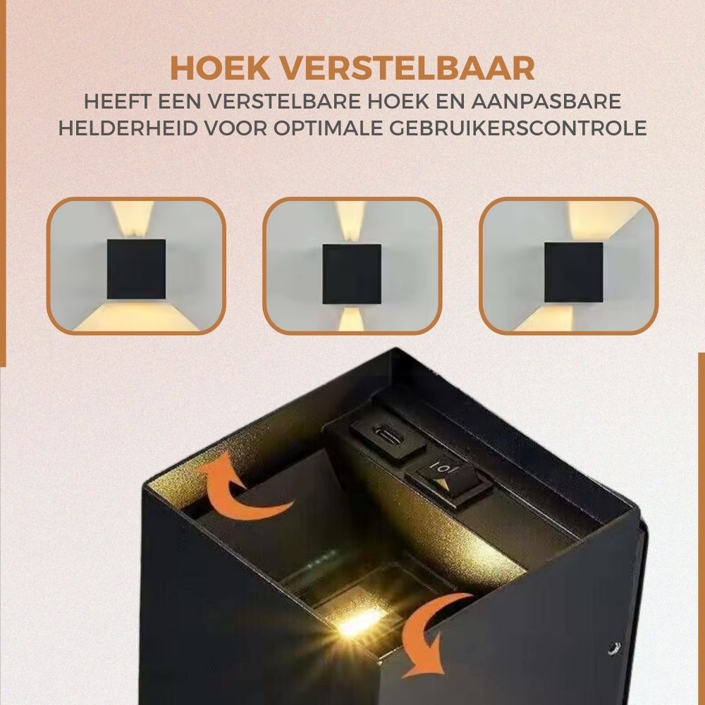 Homezie SenseGlow | Wandlamp | Sensor Bediening | USB-oplaadbaar | Sfeerverlichting