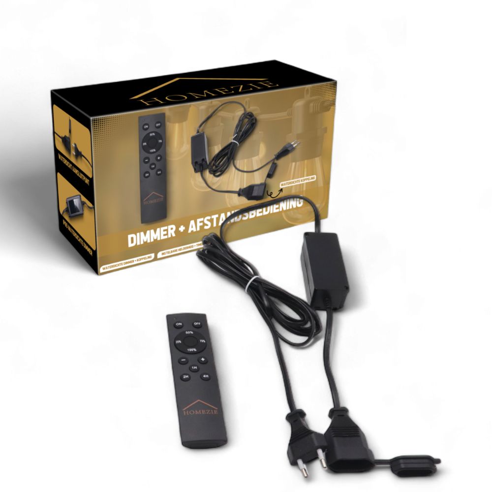 HomezieĀ® Lichtsnoer | Dimbaar & Koppelbaar | IP44 Spatwaterdicht | Prikkabel Warm Wit | Verlichting | Meerdere lengtes verkrijgbaar