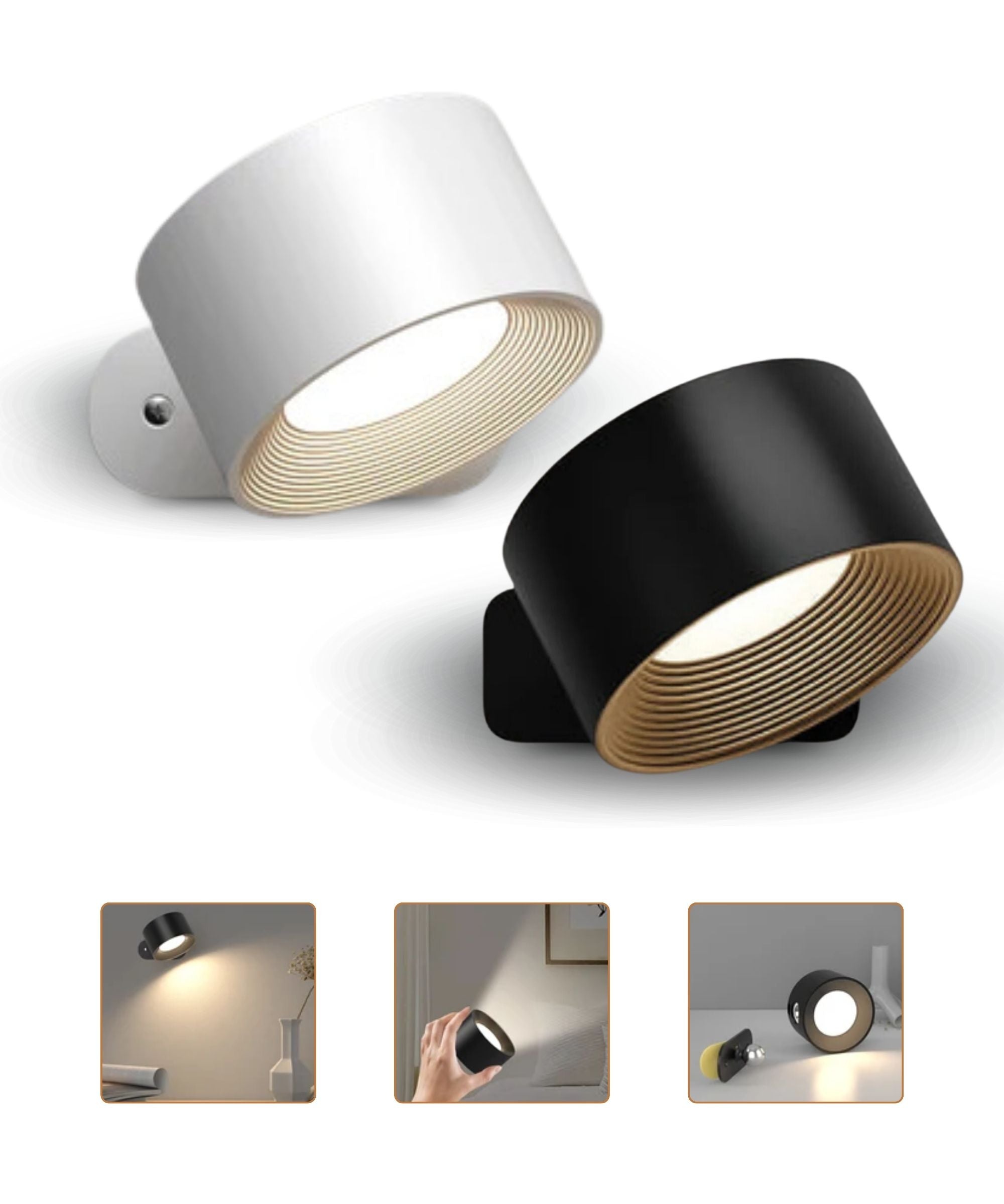 Homezie Wandlamp | 1+1 GRATIS | USB Oplaadbaar | Touch-bediening | Sfeerverlichting
