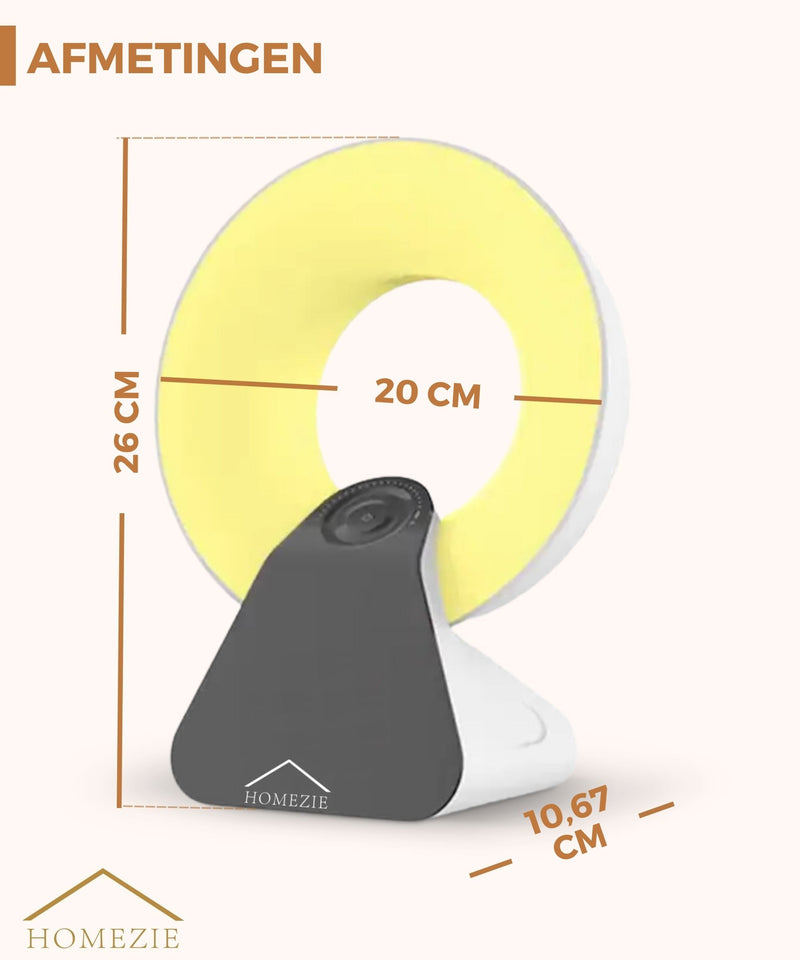 Homezie Daglichtlamp | Wake up light | White noise machine | Ingebouwde timers | 10.000 Lux | Lichttherapie Lamp