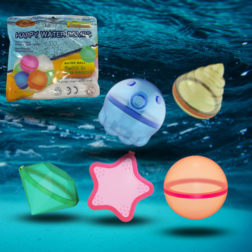 KidWorld® Herbruikbare Waterballonnen | EARLY SPRING SALE | 5 leuke figuurtjes | Zelfsluitend | Herbruikbaar
