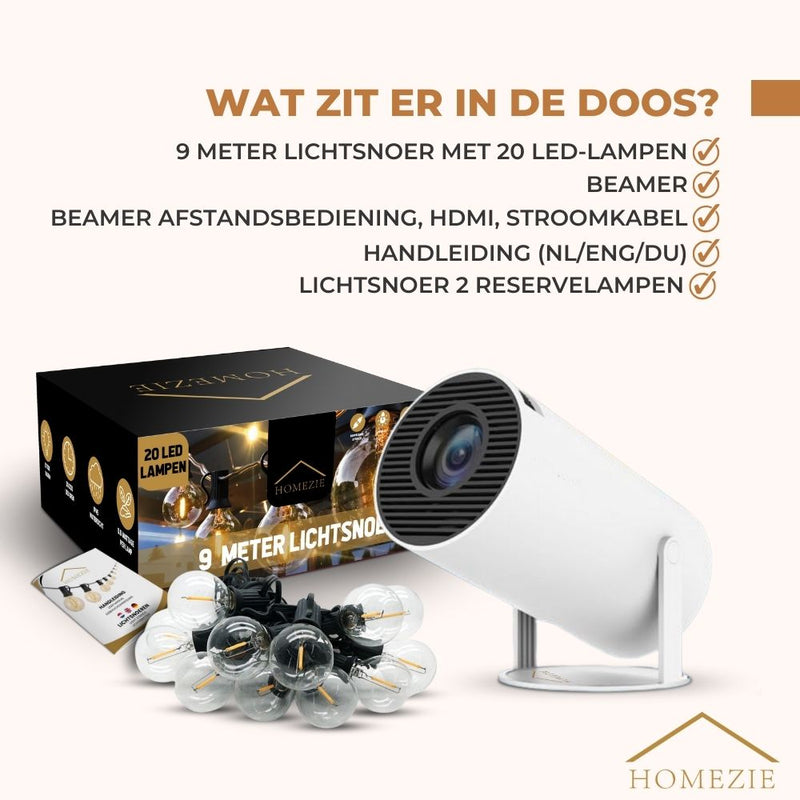 Homezie Lichtsnoer (9 meter) + Beamer Bundel Actie!