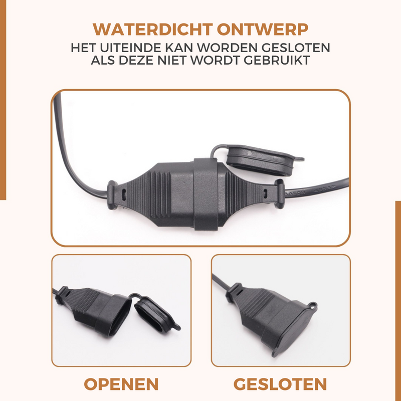 3 meter Verlengkabel met dimmer en afstandsbediening | IP65 Waterdicht | Aanpasbare Helderheid | Met Timerfunctie