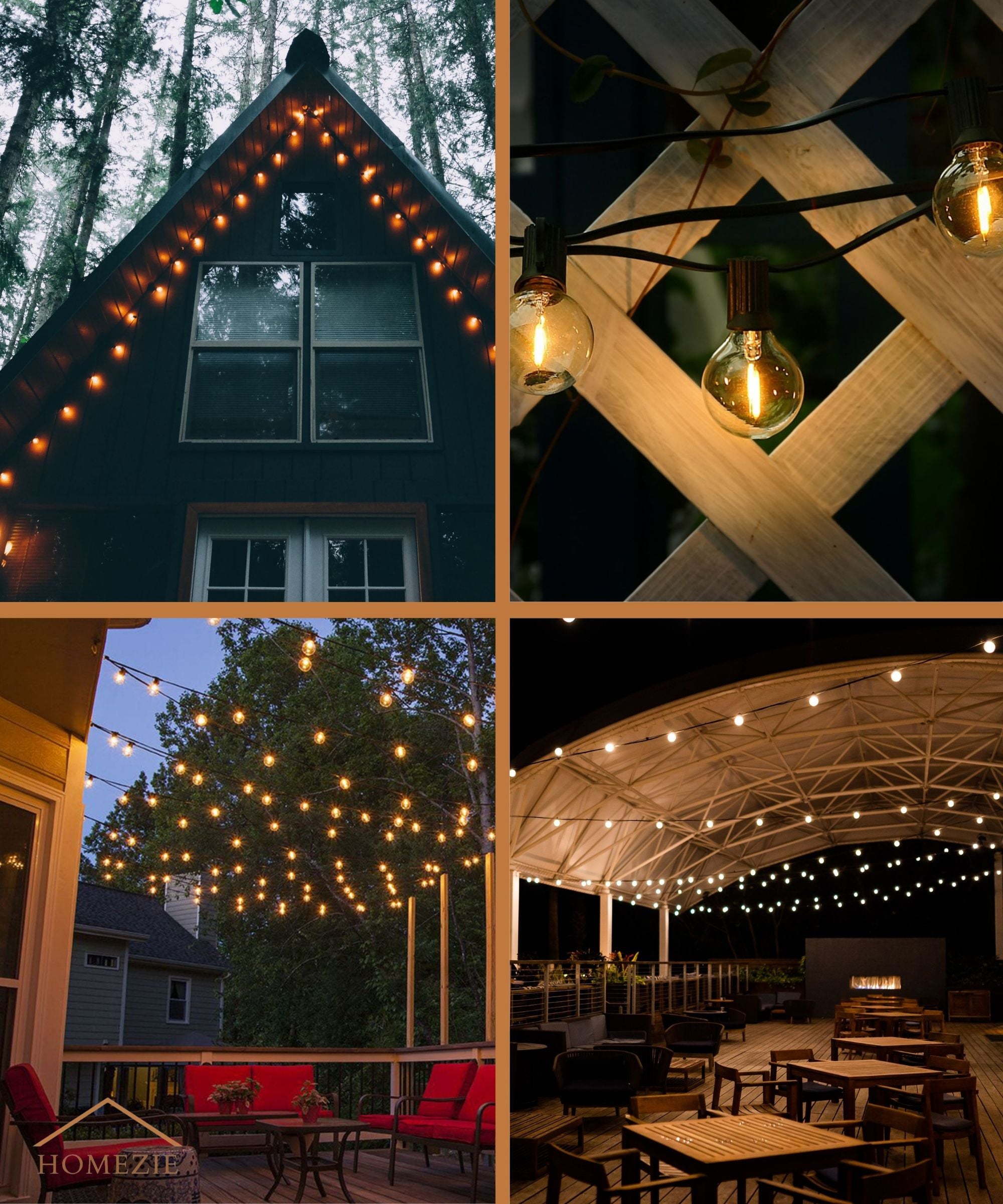 Homezie® Lichtsnoer op zonne-energie | EARLY SPRING SALE | Met afstandsbediening | IP65 waterdicht | G40 LED-lampen | Meerdere lengtes verkrijgbaar