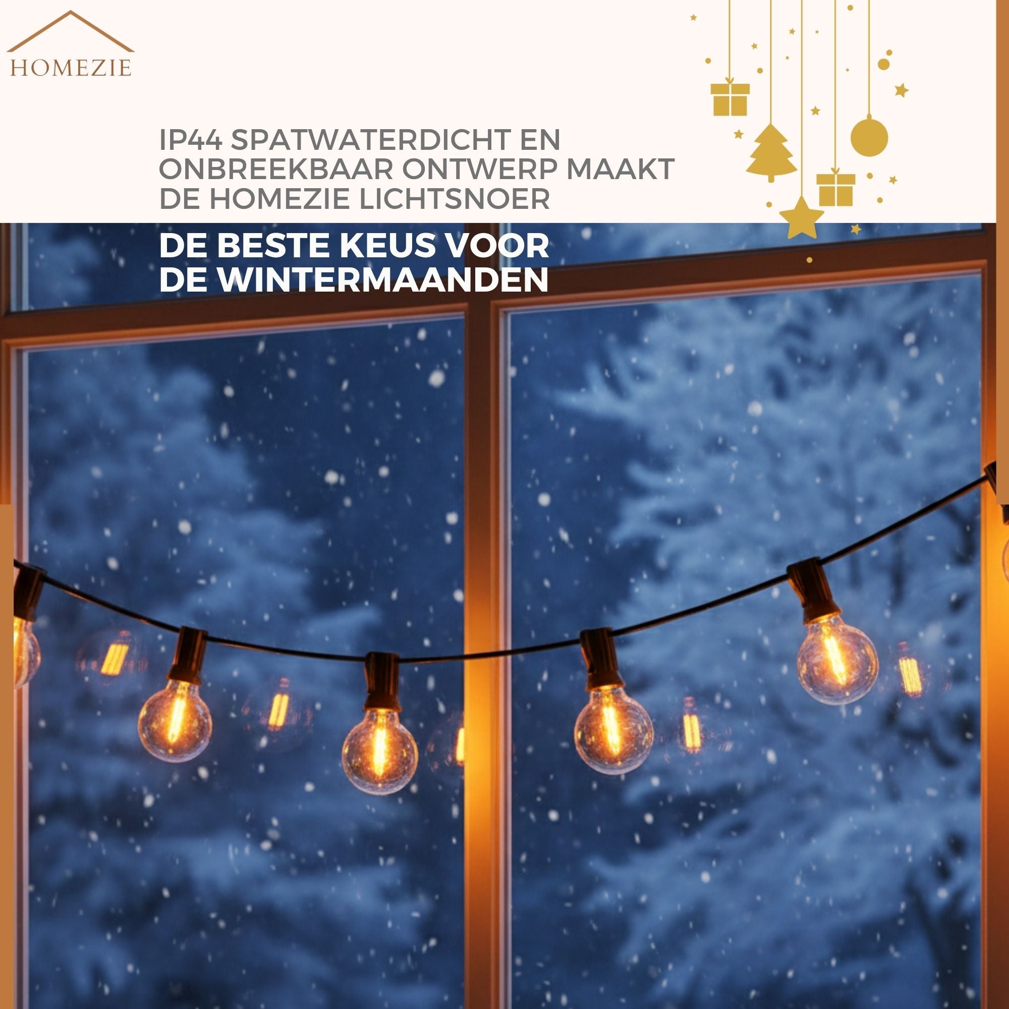 Homezie® Lichtsnoer | Dimbaar & Koppelbaar | Prikkabel Warm Wit | Meerdere lengtes verkrijgbaar