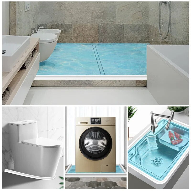 Homezie-Aqua Guard - Siliconen Douchedrempel - €19-Homezie Douche Barrière | Siliconen Afdichting | Houd je Badkamer Droog en Veilig