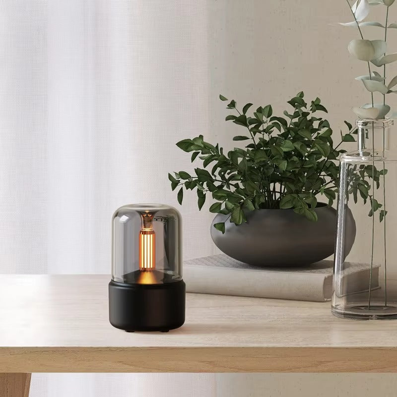 Homezie-Diffusers & Burners-Homezie Aromatherapie Diffuser | Zwart & Wit | Luxe luchtbevochtiger voor een stijlvolle thuisomgeving