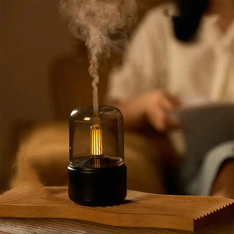 Homezie-Diffusers & Burners-Homezie Aromatherapie Diffuser | Zwart & Wit | Luxe luchtbevochtiger voor een stijlvolle thuisomgeving