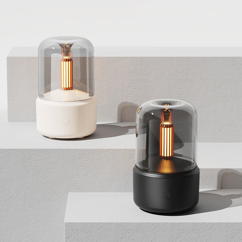 Homezie-Diffusers & Burners-Homezie Aromatherapie Diffuser | Zwart & Wit | Luxe luchtbevochtiger voor een stijlvolle thuisomgeving