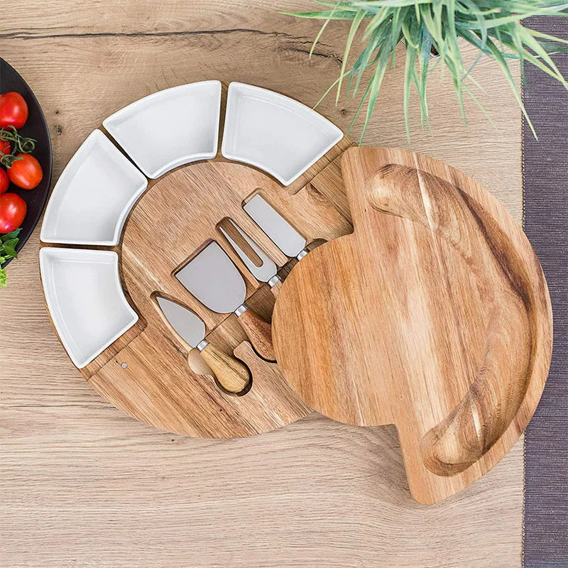 Homezie-Homezie Charcuterieset | Luxe Acacia Houten Tray | Stijlvol Serveren voor Feestjes