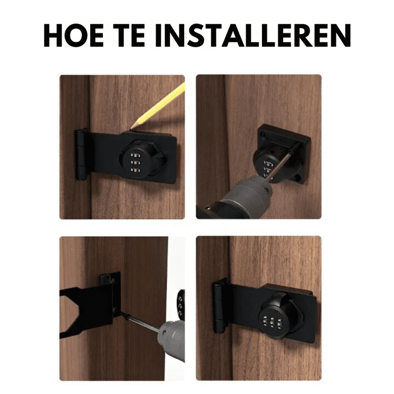 Homezie-Homezie Combinatieslot | Sleutelloos | Ideaal voor Kasten en Deuren