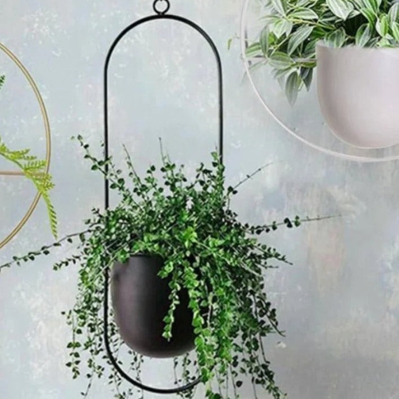 Homezie-Homezie Hangende Plantenpot | Modern Design | Ruimtebesparende Oplossing voor Binnen en Buiten