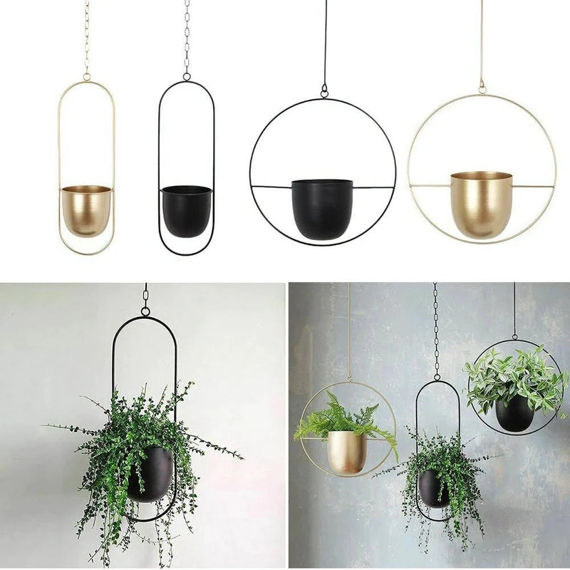 Homezie-Homezie Hangende Plantenpot | Modern Design | Ruimtebesparende Oplossing voor Binnen en Buiten