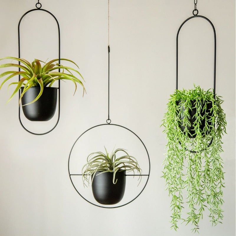 Homezie-Homezie Hangende Plantenpot | Modern Design | Ruimtebesparende Oplossing voor Binnen en Buiten