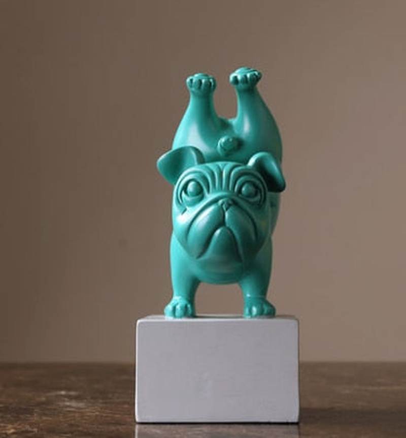 Homezie-Homezie Hondenbeeld | Abstracte Resin Bulldog | Decoratieve Statuette voor Thuis en Kantoor