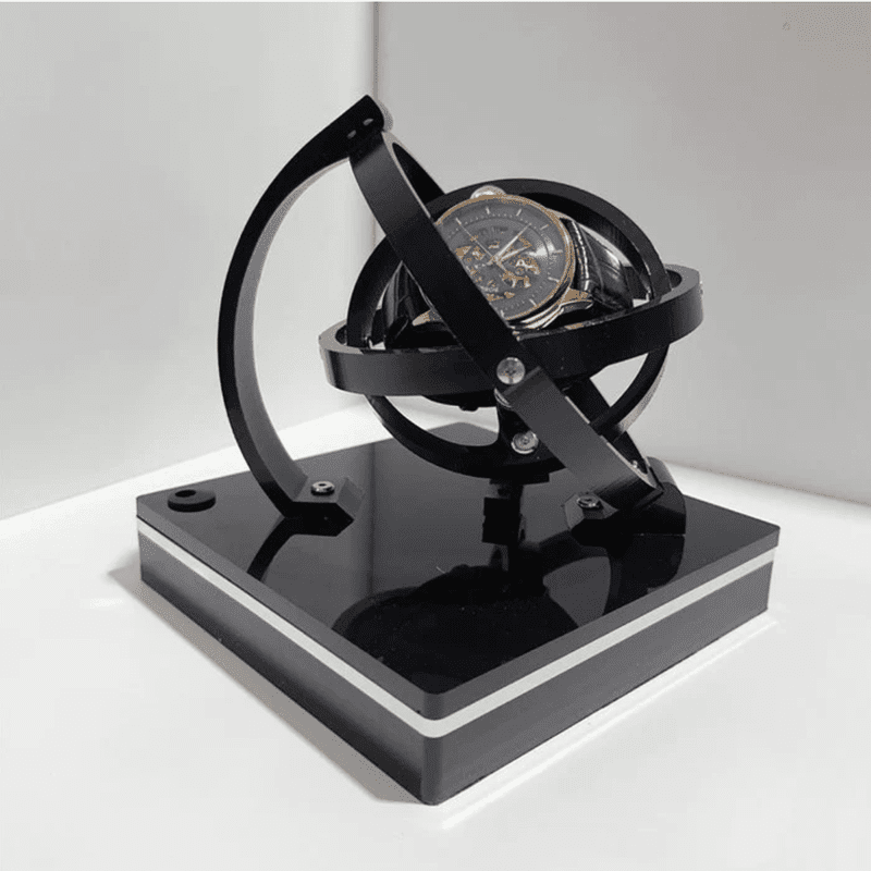 Homezie-Homezie Horloge Winder | Luxe Houten Display | Houdt Mechanische Horloges Lopend