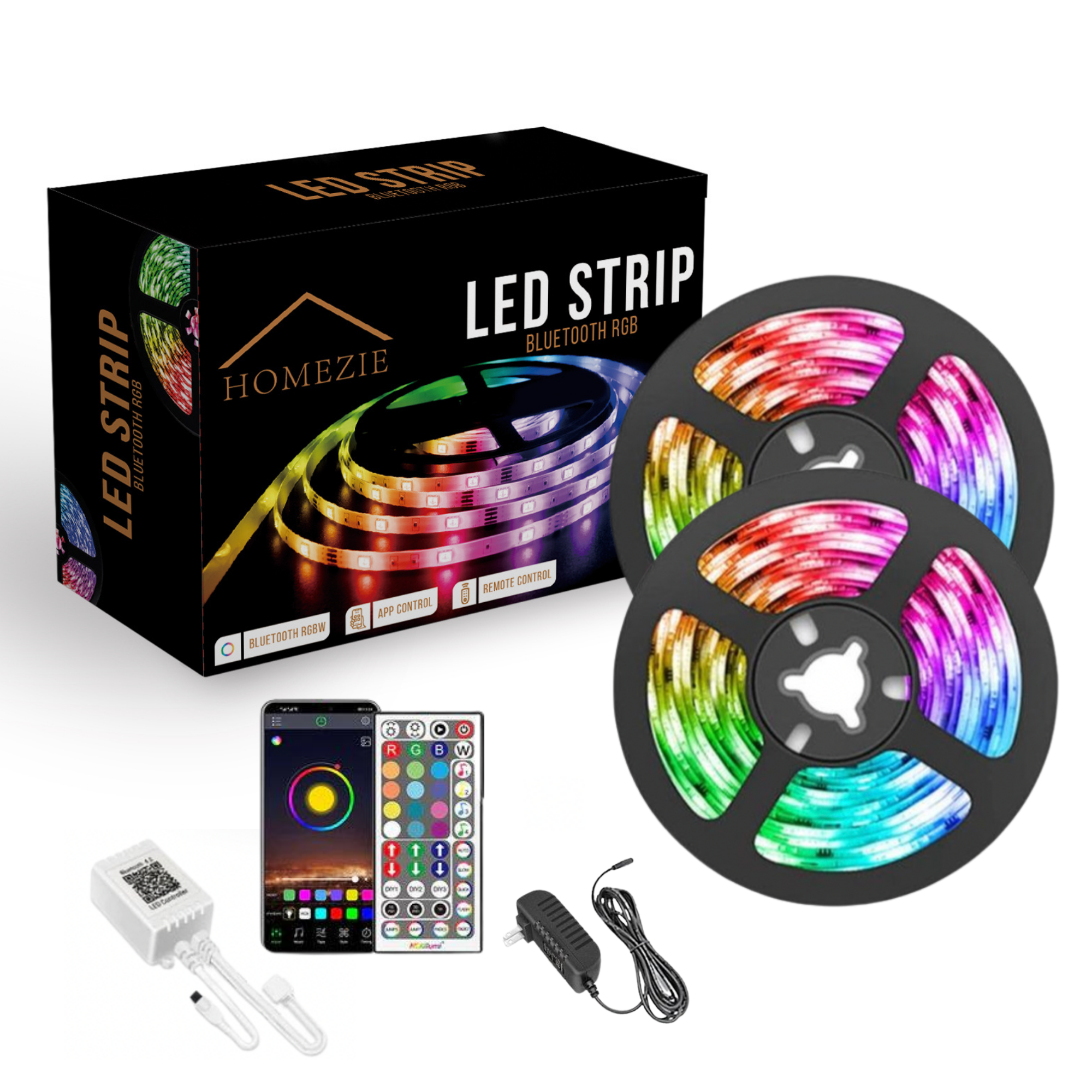Homezie® Led strip | EARLY SPRING SALE | 20 meter | Met app en afstandsbediening | Led verlichting