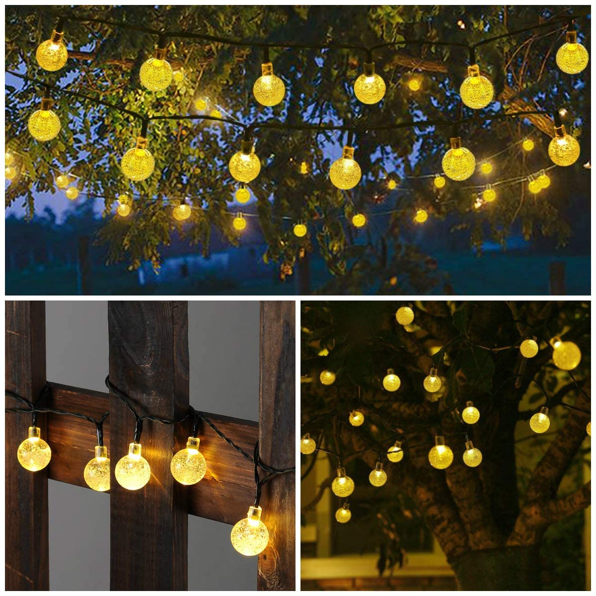 Homezie® Lichtsnoer | 10 meter 100 LED lampjes | Warm wit | Kerstverlichting | Voor binnen & buiten