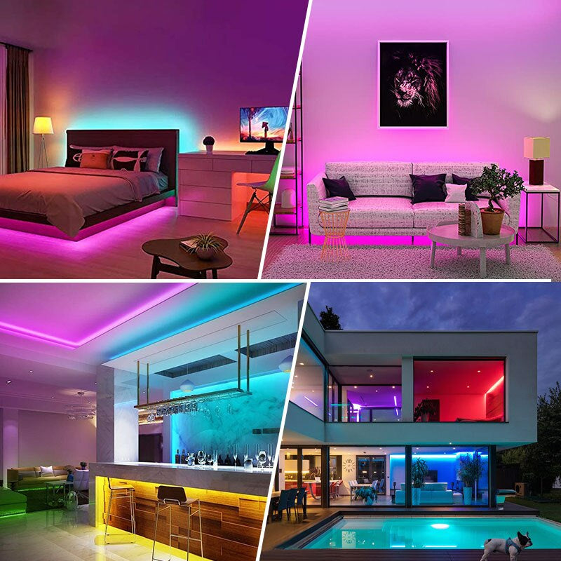 Homezie® Led strip | WINTER SALE | 5 meter | Met app en afstandsbediening | Led verlichting